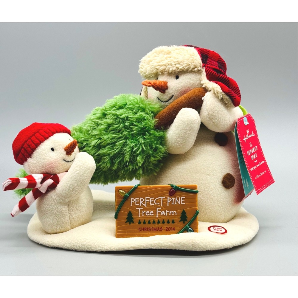Hallmark Jingle Pals The Perfect Pine Tree Farm Animated Snowman Plush 2014 TAGS